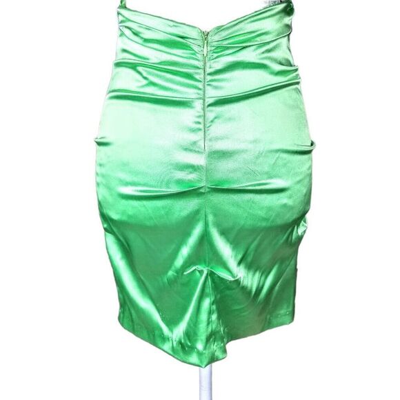 Short Green Halter Cut Out Waist Tight Bodycon Evening Cocktail Mini Dress - Picture 8 of 16